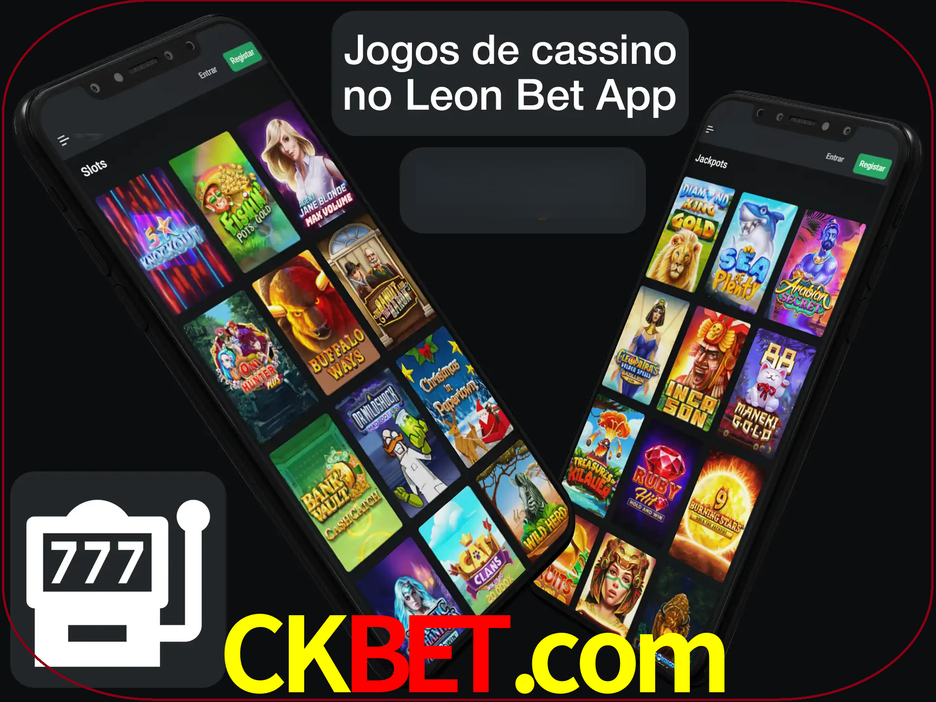 Escolha quais jogos de cassino jogar no app.