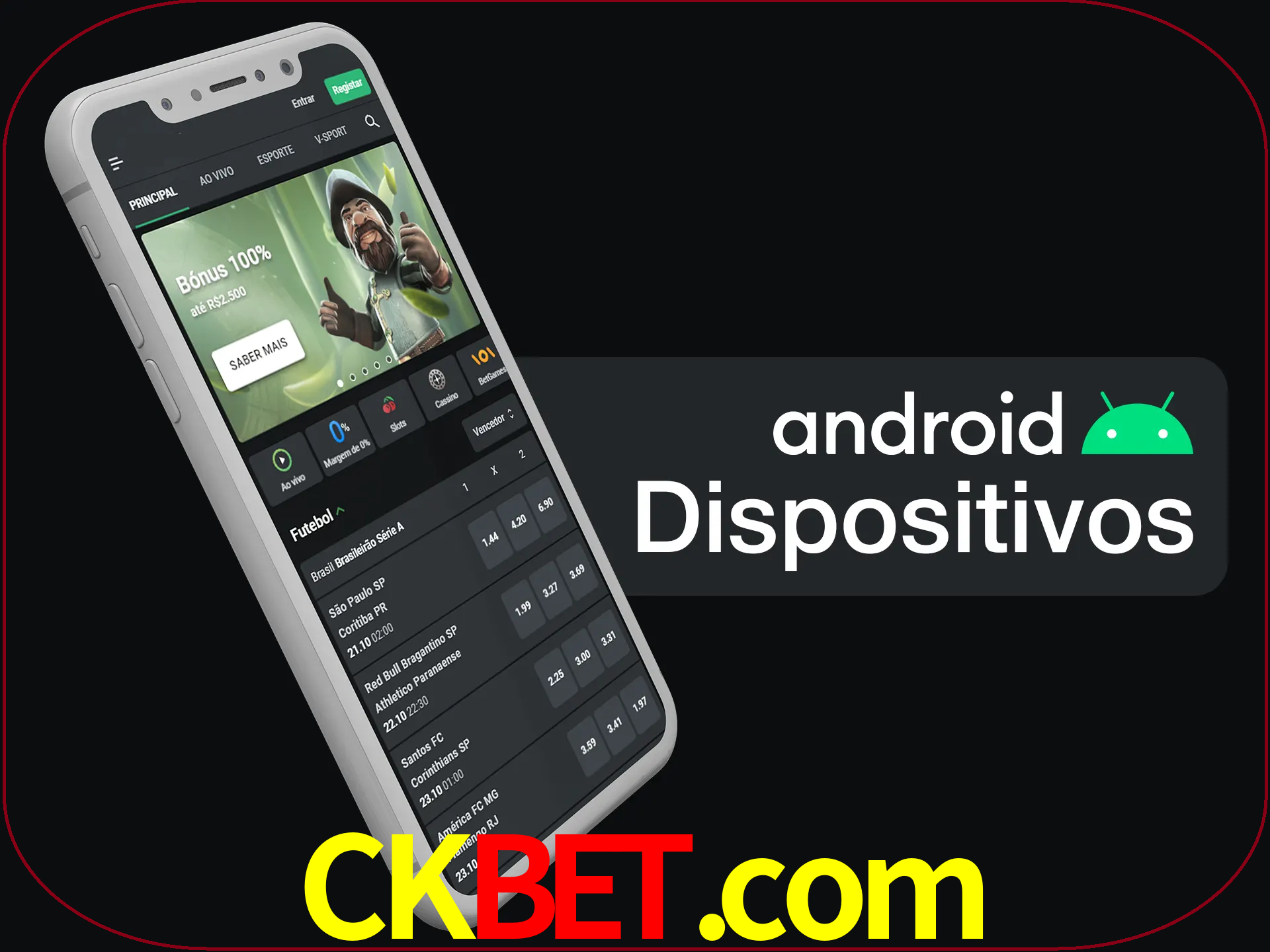 O aplicativo suporta a maioria de todos os dispositivos Android.